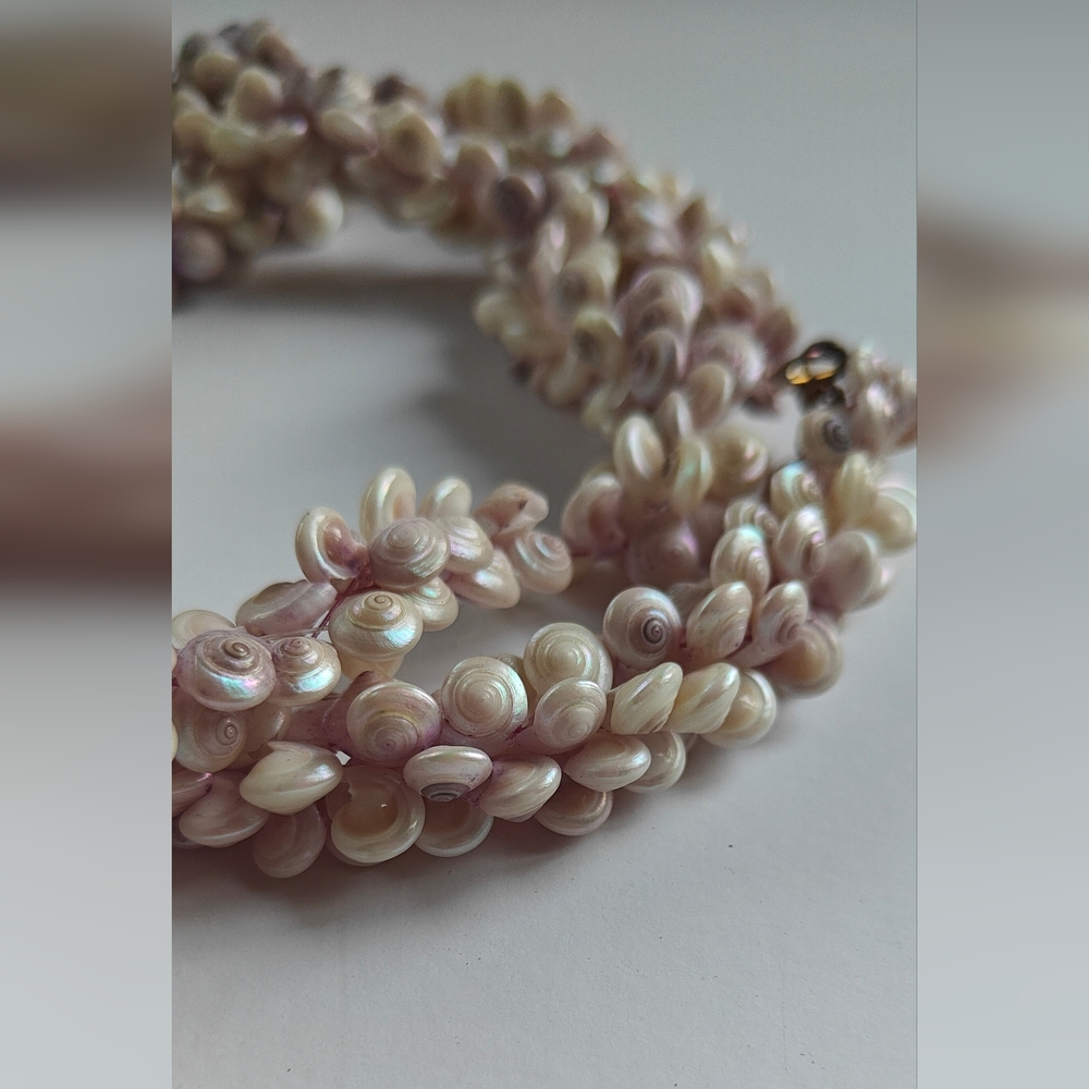 Iridescent Real Trochus Shell Necklace